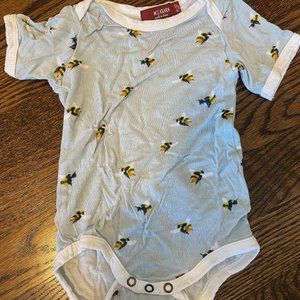 Milkbarn shirt sleeve bumblebee onesie